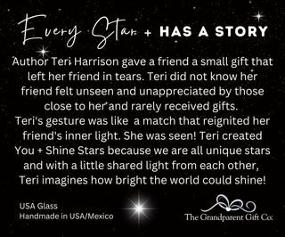 You + Shine: Be Well Handmade Stained Glass Star Ornament