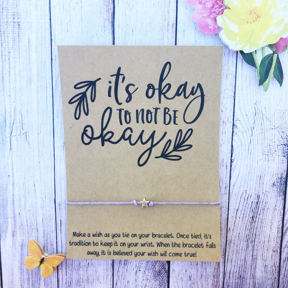 Wishlets String Bracelet - It's ok to not be ok