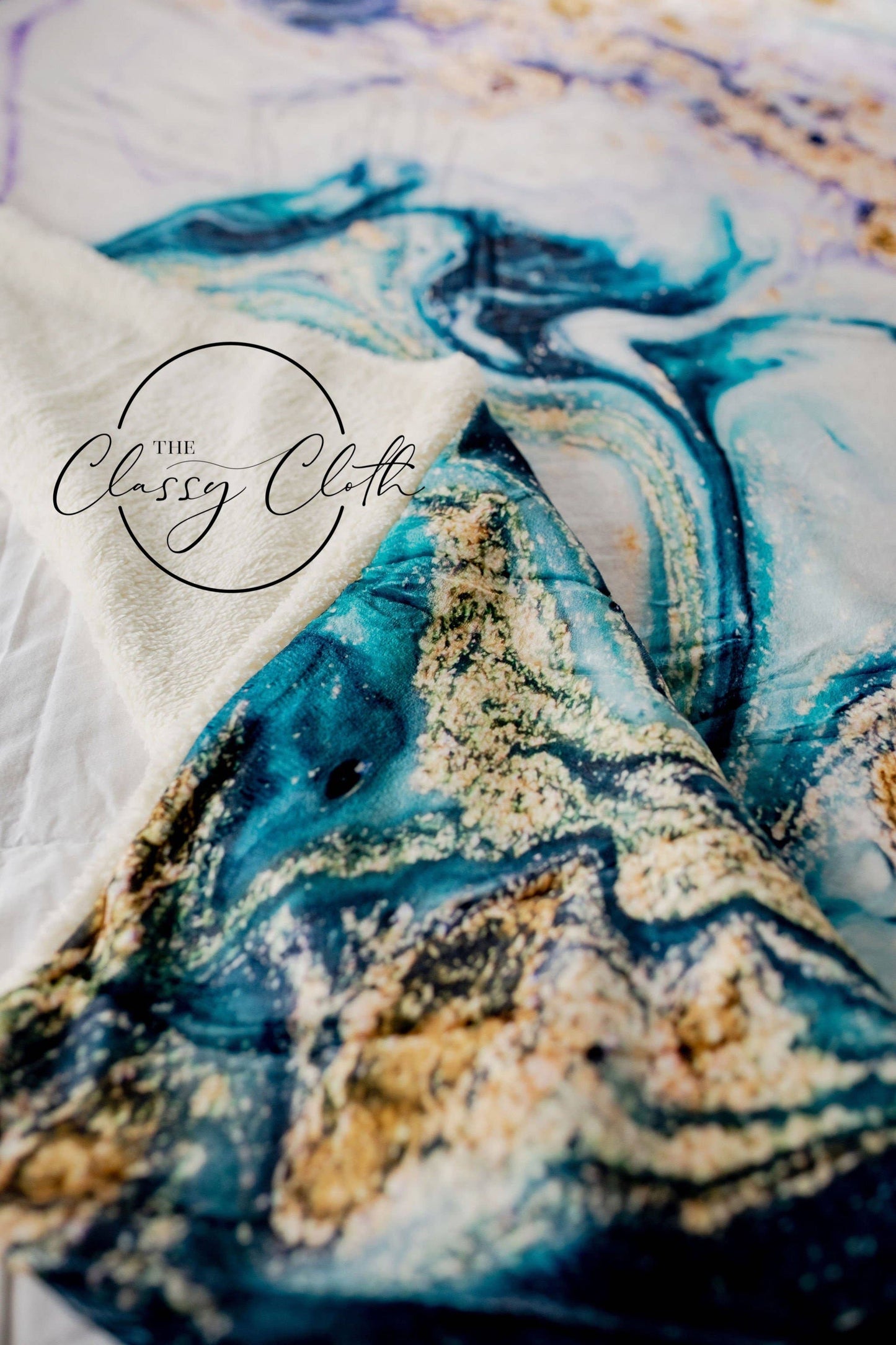 Custom Print Blanket - Ocean Swirl RTS