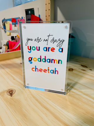 Frame - You Are Not Crazy, You Are a Goddamn Cheetah