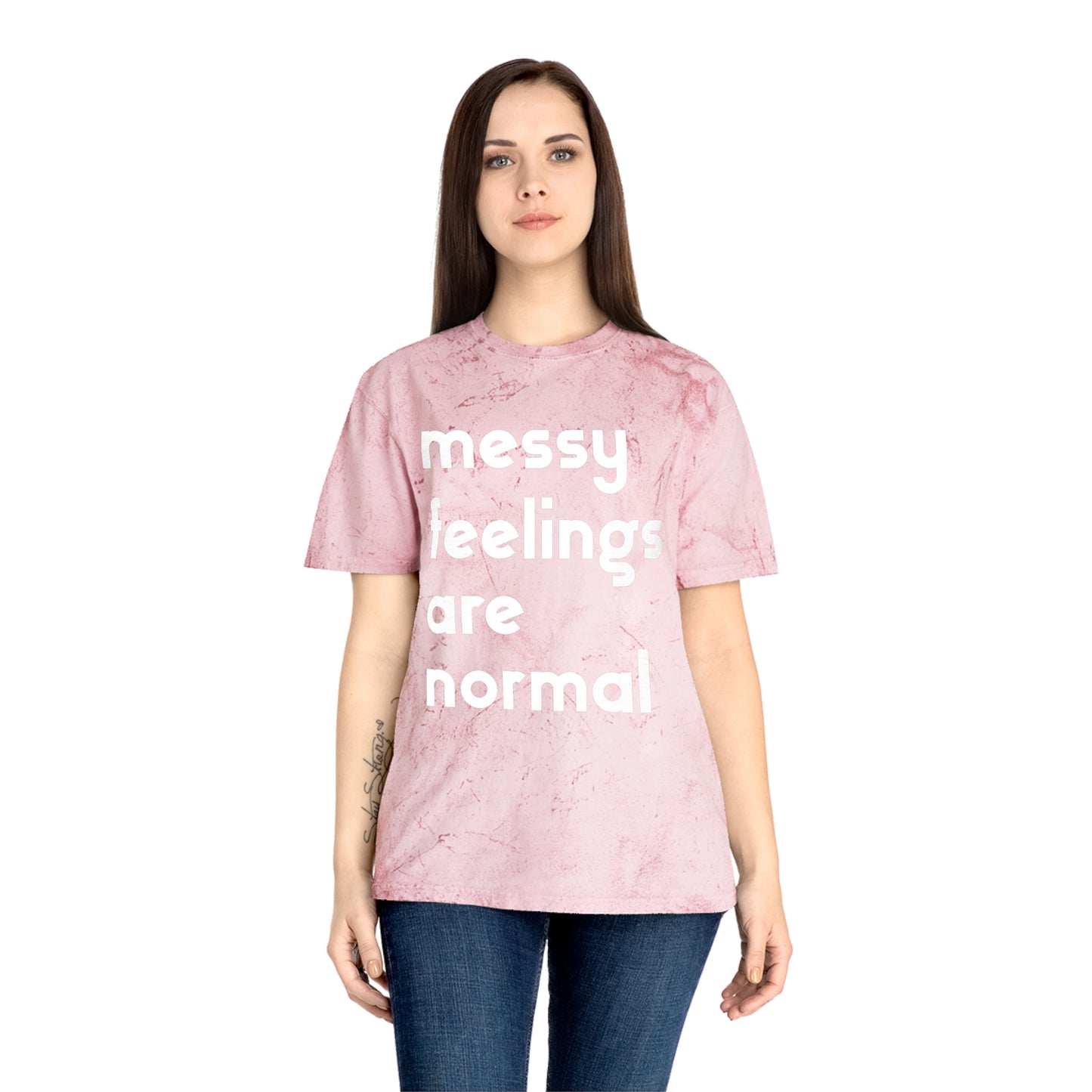 Unisex Color Blast T-Shirt / #goodgriefproject / messy feelings are normal