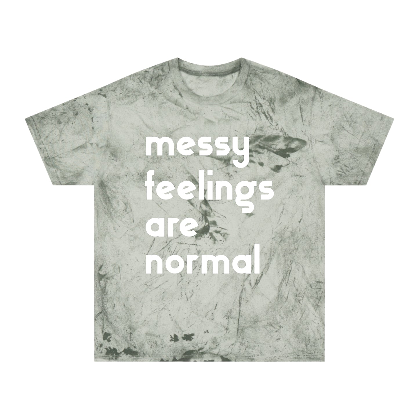 Unisex Color Blast T-Shirt / #goodgriefproject / messy feelings are normal