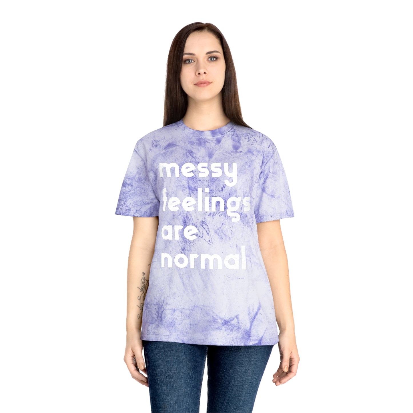 Unisex Color Blast T-Shirt / #goodgriefproject / messy feelings are normal