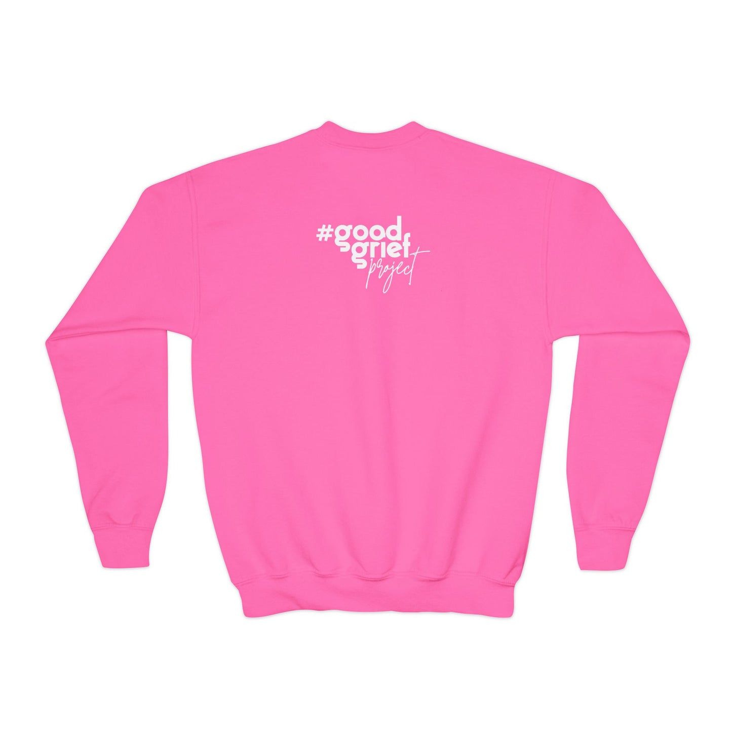 Youth Crewneck Sweatshirt / #goodgriefproject / messy feelings are normal