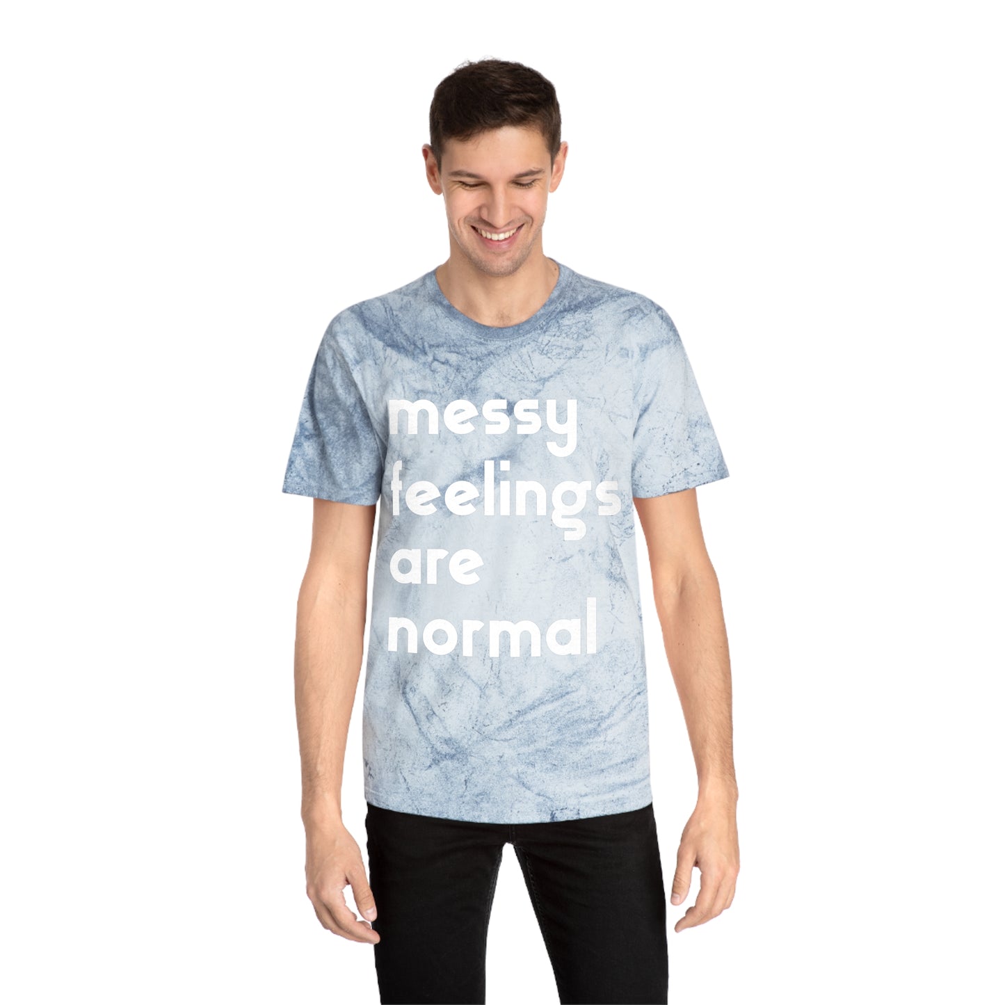 Unisex Color Blast T-Shirt / #goodgriefproject / messy feelings are normal