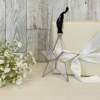 You + Shine: Be Well Handmade Stained Glass Star Ornament
