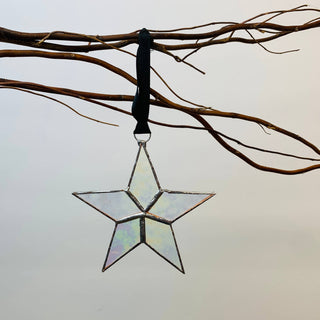 You + Shine: Be Well Handmade Stained Glass Star Ornament