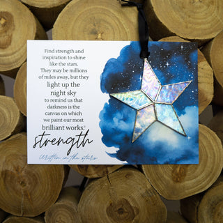 Written in the Stars: Strength Handmade  Glass Star Ornament