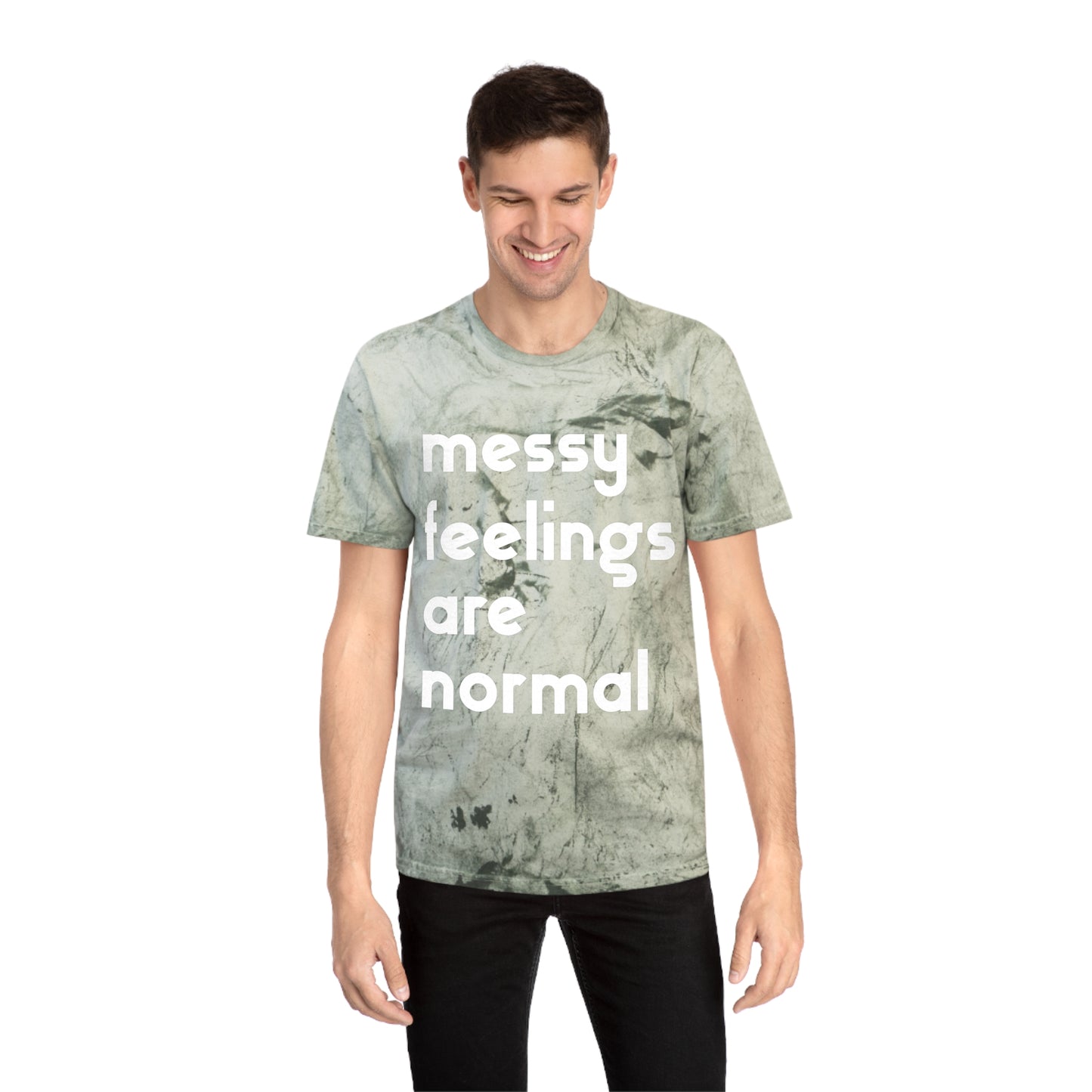 Unisex Color Blast T-Shirt / #goodgriefproject / messy feelings are normal