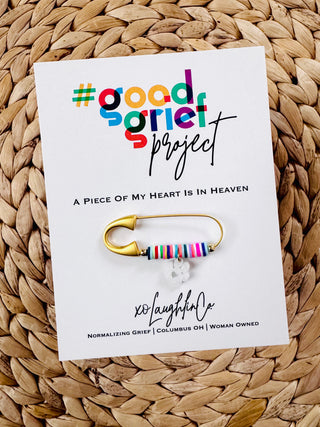 Pet Loss | A Piece Of My Heart Is In Heaven | #goodgriefproject Accessory Pin