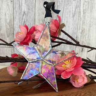 You + Shine: Warrior Handmade Stained Glass Star Ornament