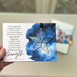 Written in the Stars: Strength Handmade  Glass Star Ornament