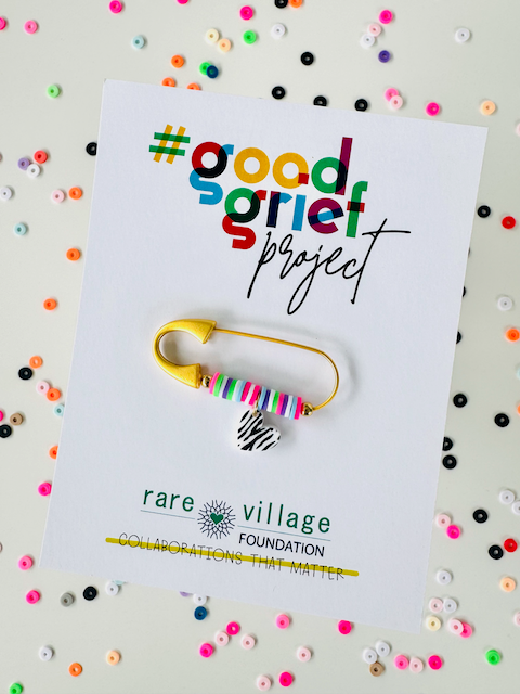Custom Pin - Rare Village Foundation - Zebra Heart