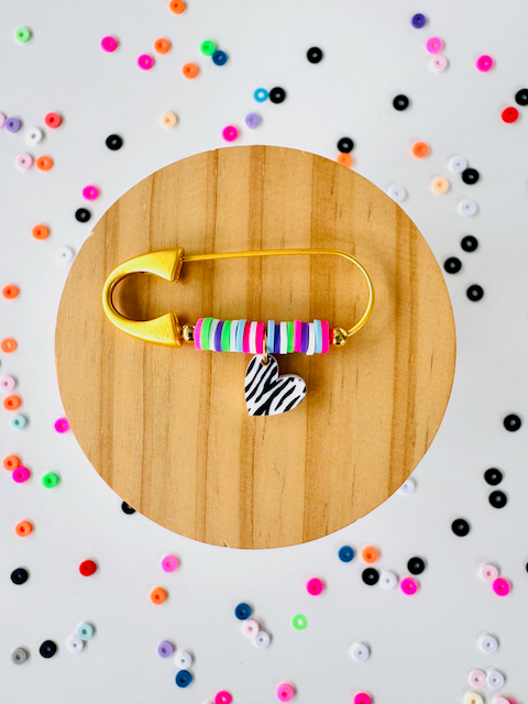 Custom Pin - Rare Village Foundation - Zebra Heart