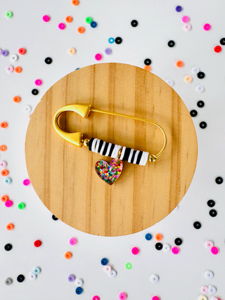 Custom Pin - Rare Village Foundation - Glitter Heart
