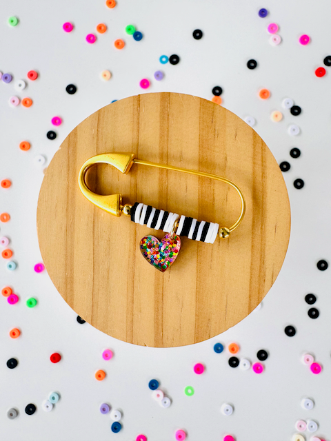 Custom Pin - Rare Village Foundation - Glitter Heart