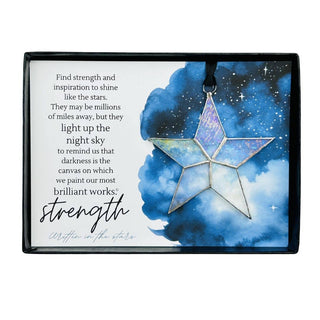 Written in the Stars: Strength Handmade  Glass Star Ornament